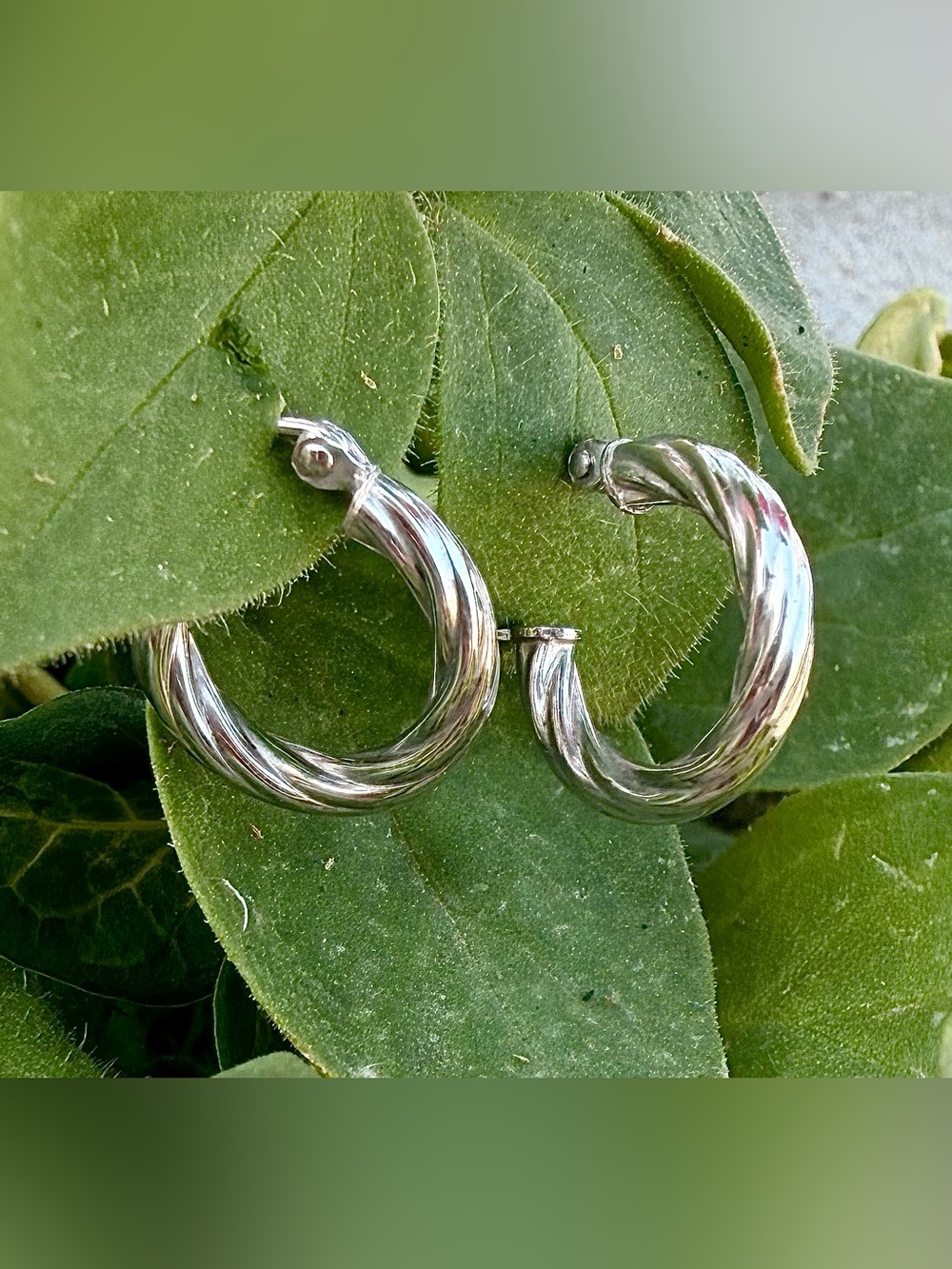 Classic 925 Sterling Silver Twisted Hoop Earrings | Rhodium Plated|Women’s Hoops